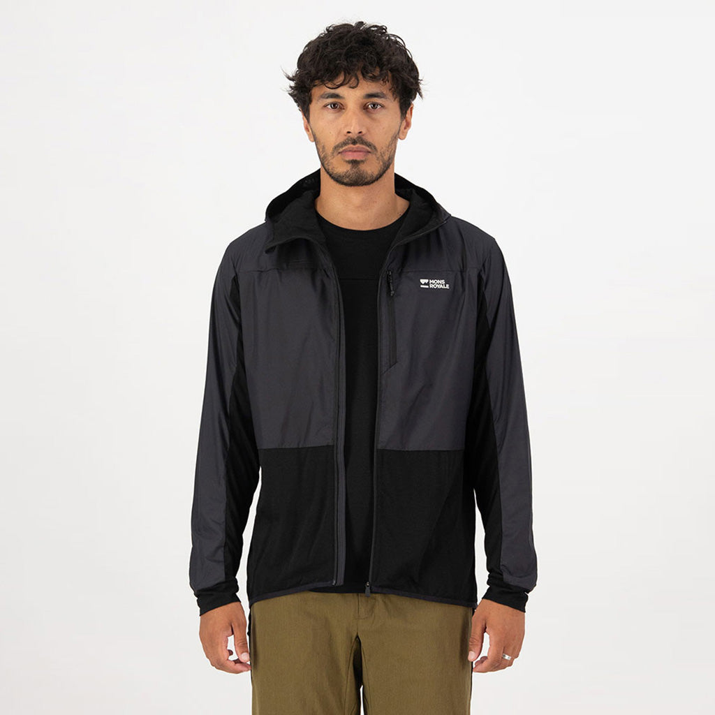 Mens Diversion Merino Wind Jacket Black