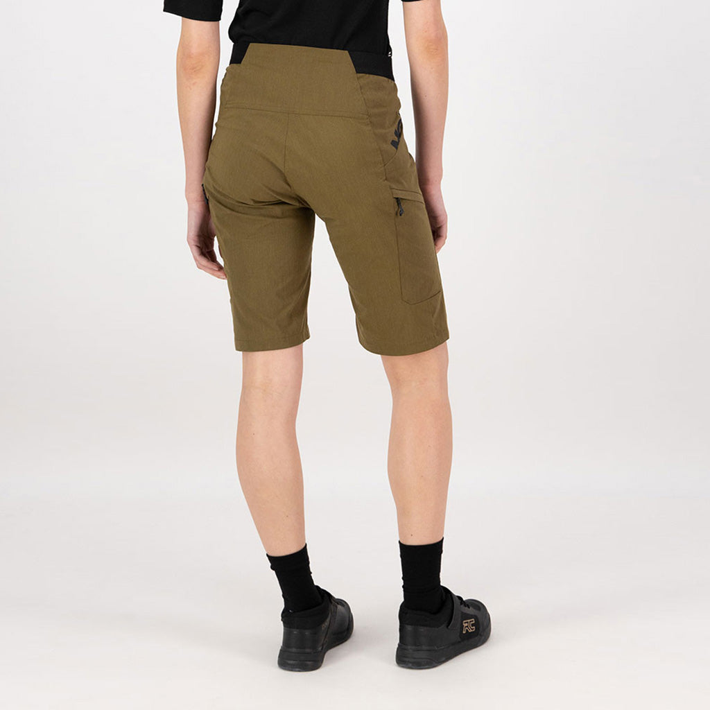 Womens Diversion Merino Trail Shorts Dark Olive