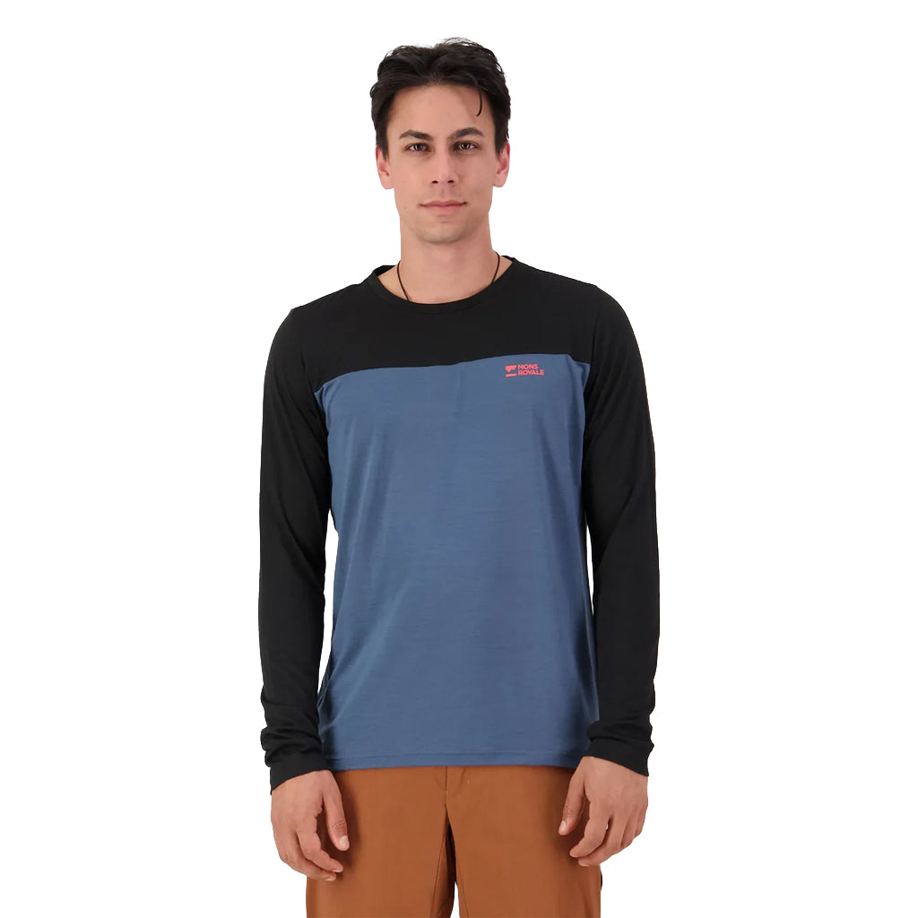 Diversion Merino Bike Jersey Long Sleeve - Orian Blue/Black
