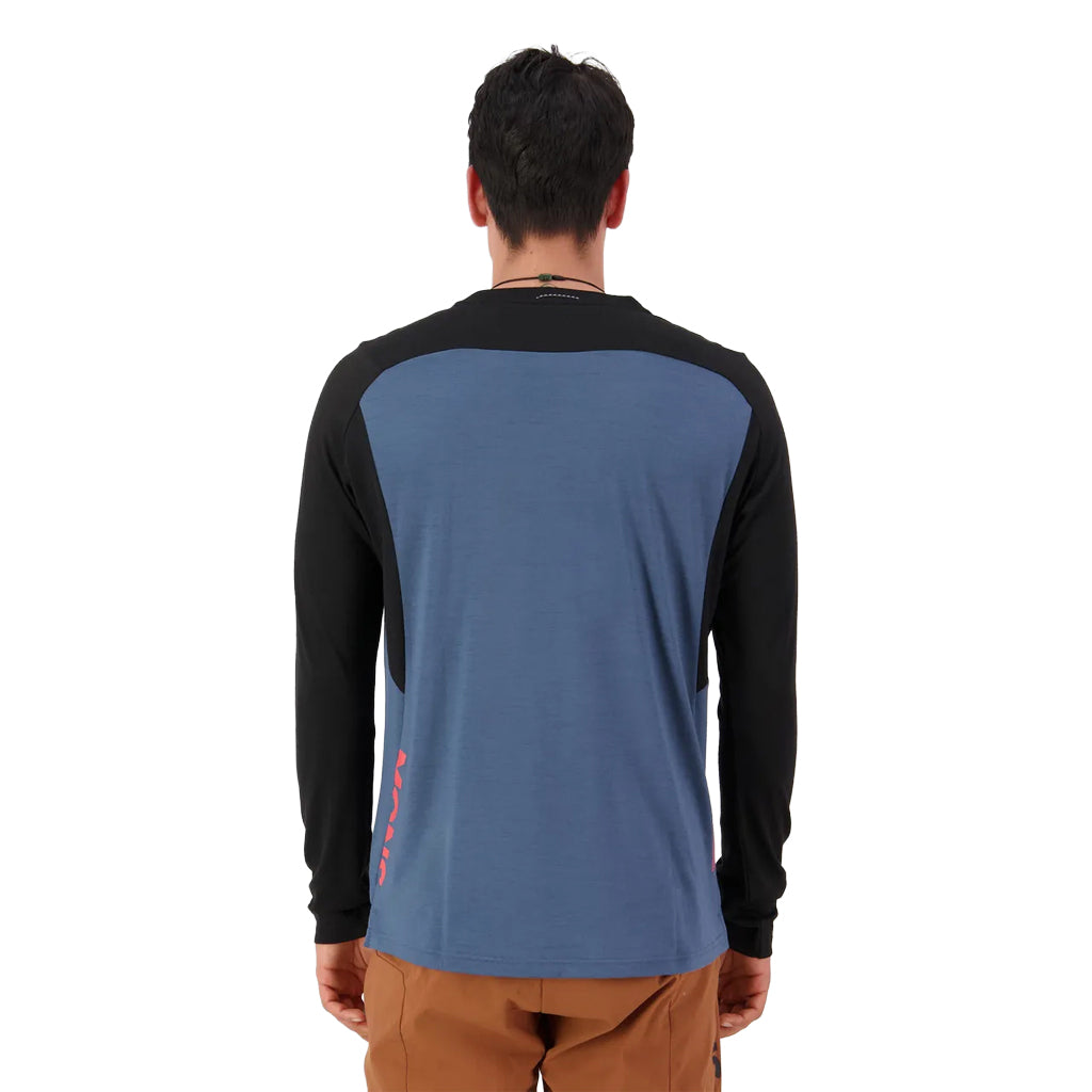 Diversion Merino Bike Jersey Long Sleeve - Orian Blue/Black