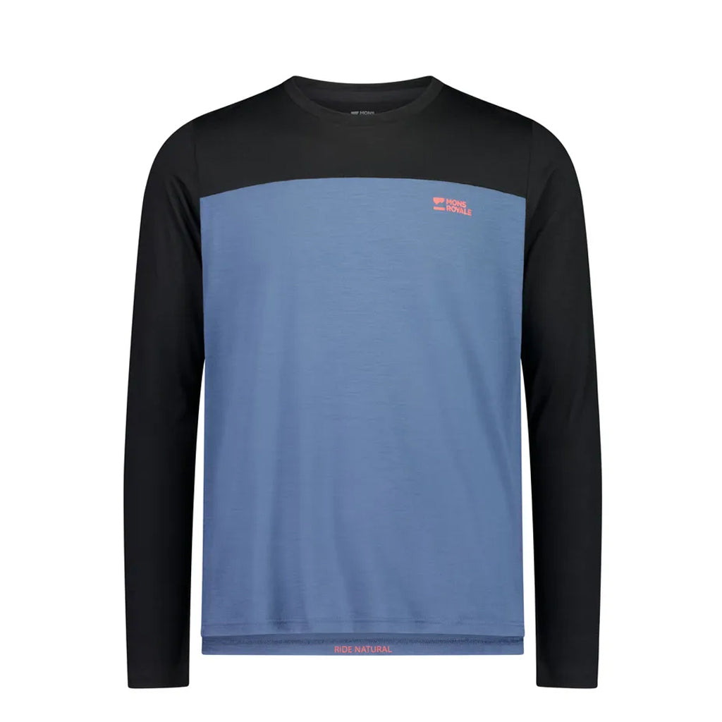 Diversion Merino Bike Jersey Long Sleeve - Orian Blue/Black