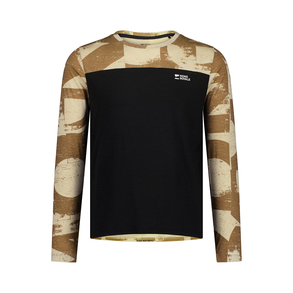 Diversion Merino Bike Jersey Long Sleeve - MR Grunge/Black