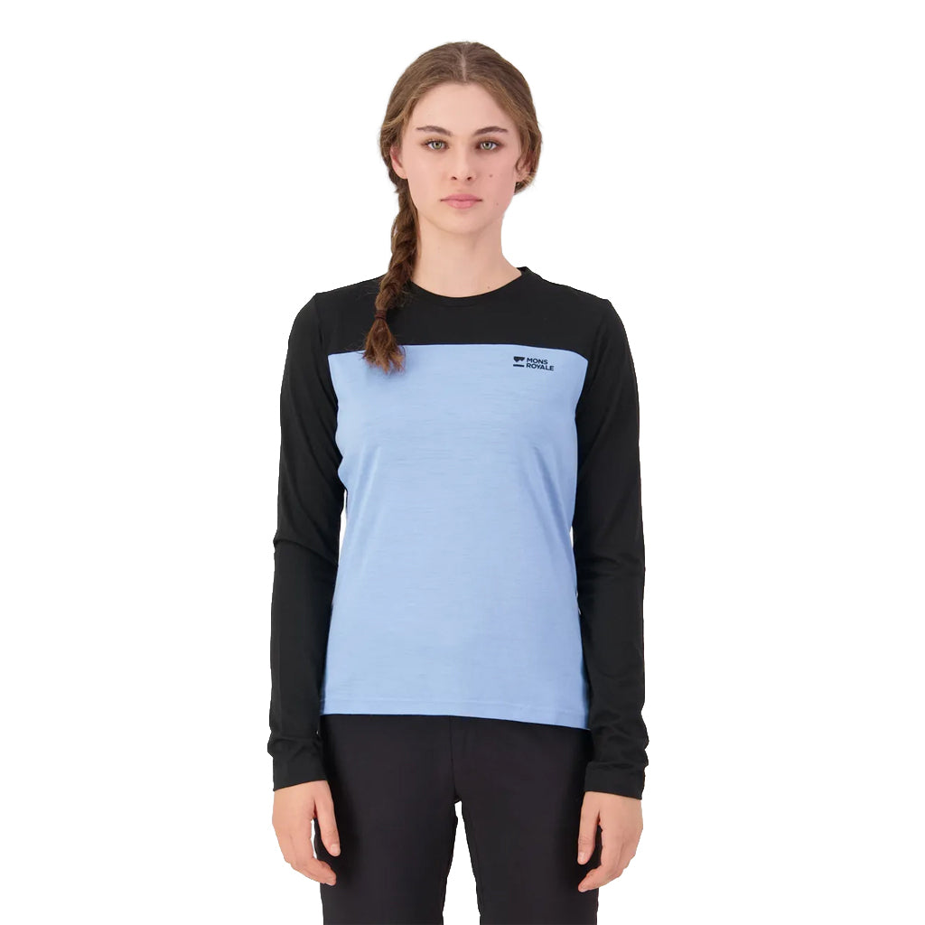 Diversion Merino Bike Jersey Long Sleeve - Moonstone/Black