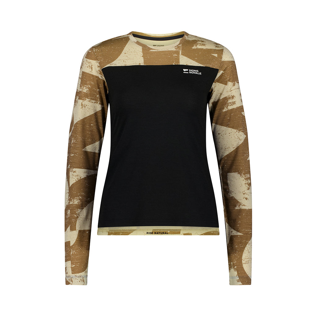 Diversion Merino Bike Jersey Long Sleeve - MR Grunge/Black