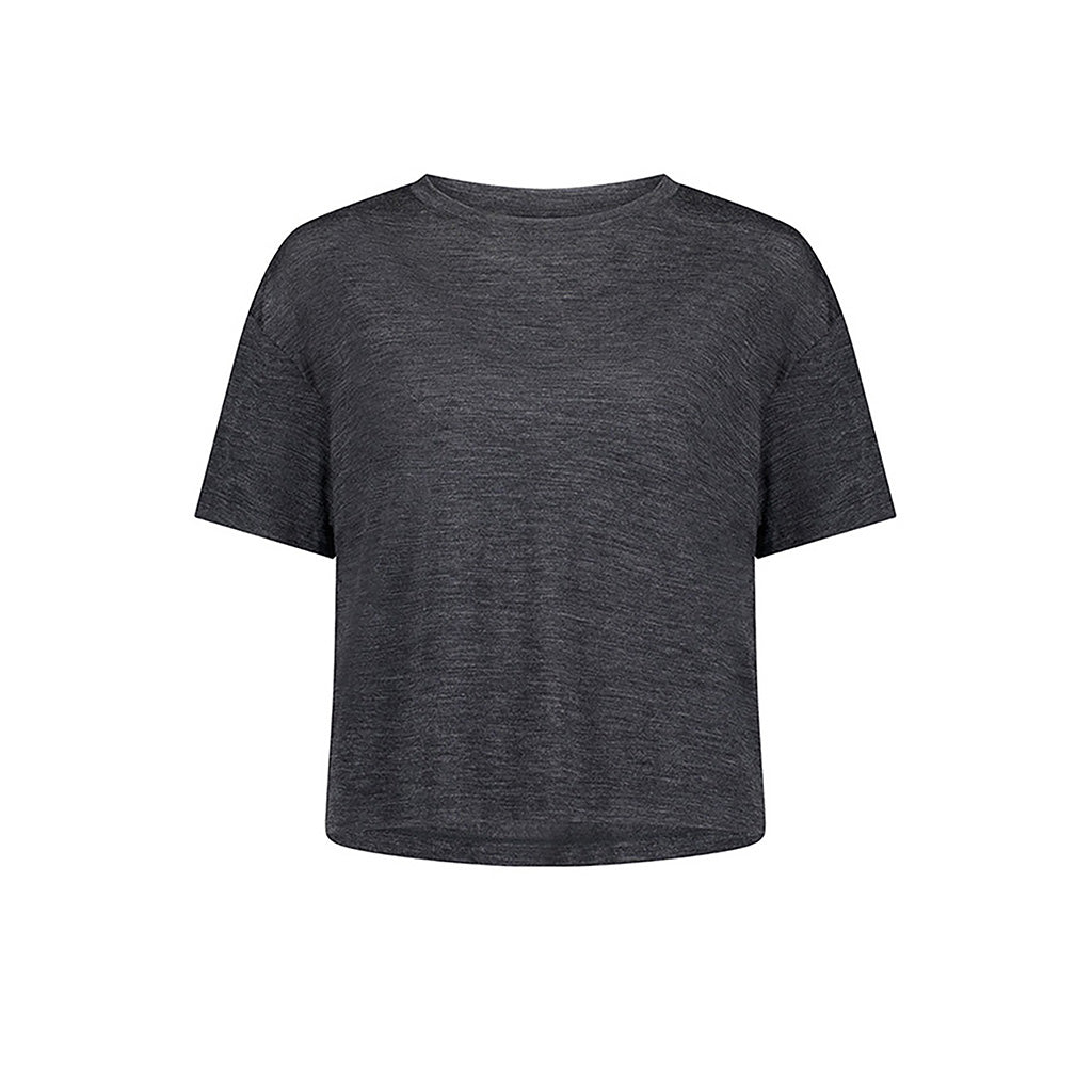 Zephyr Merino Tencel™ Boxy T-Shirt - Smoke