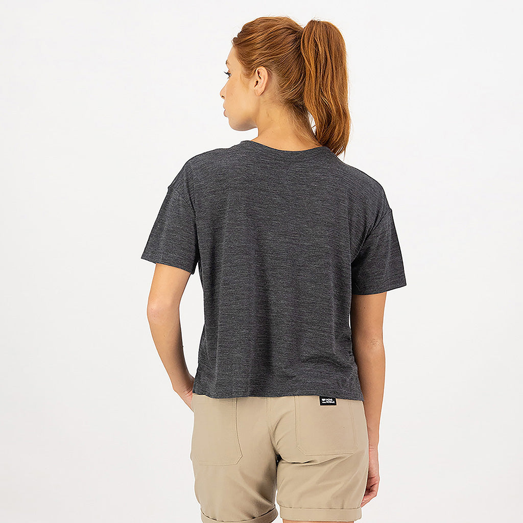 Zephyr Merino Tencel™ Boxy T-Shirt - Smoke