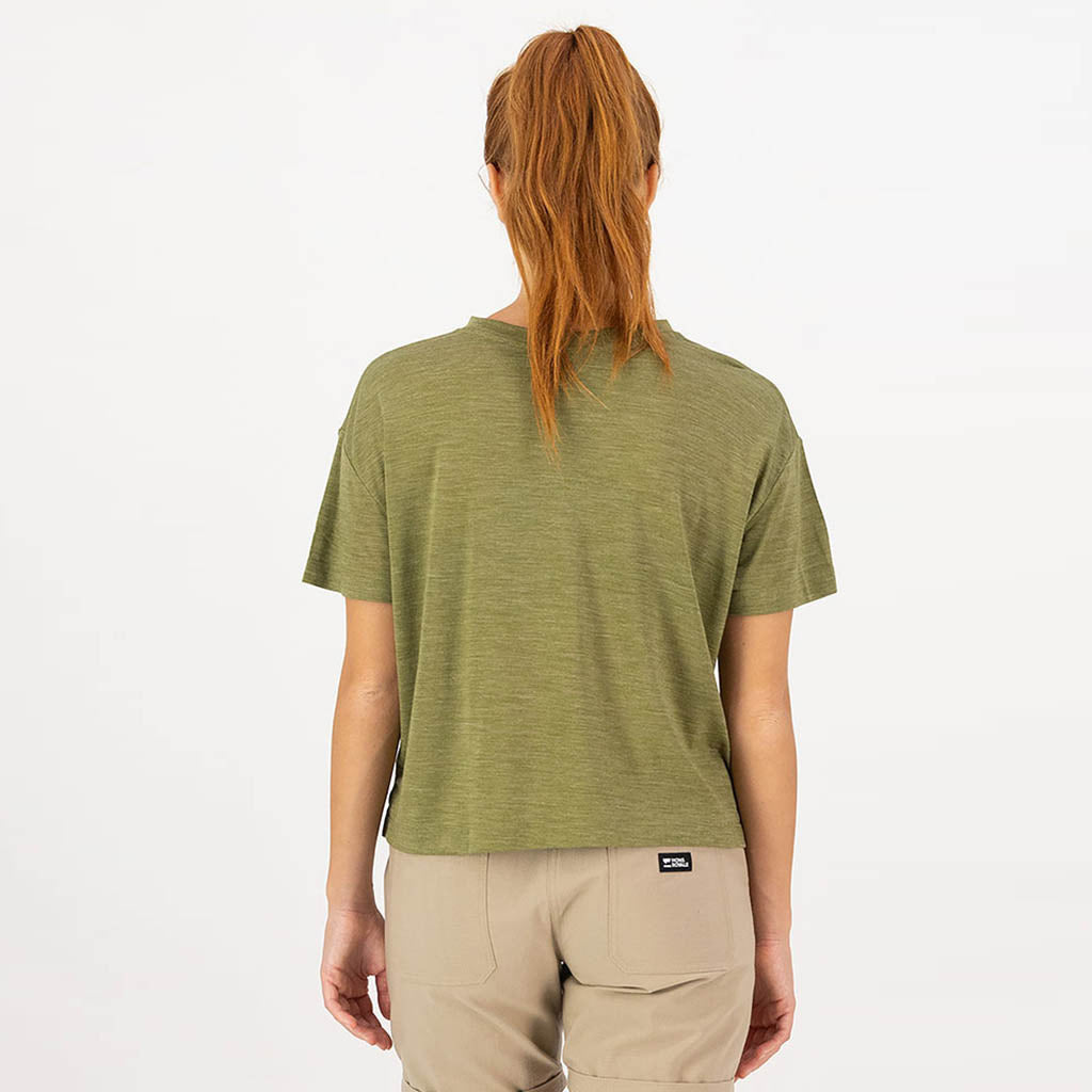 Womens Zephyr Merino Tencel™ Boxy T-Shirt Fern