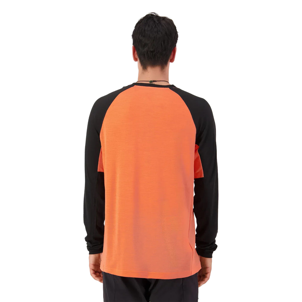 Tarn Merino Long Sleeve - Sun Orange/Black