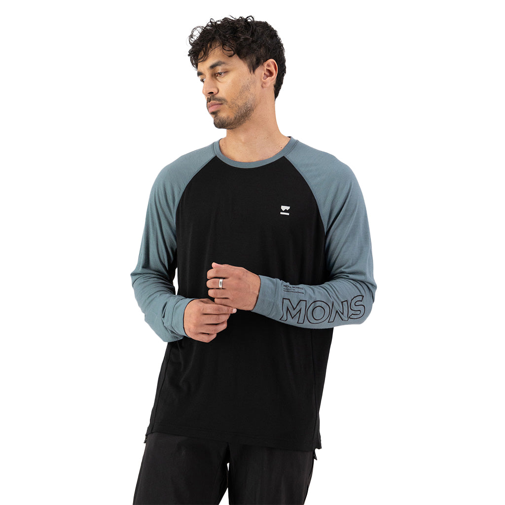 Tarn Merino Long Sleeve - Goblin Blue / Black