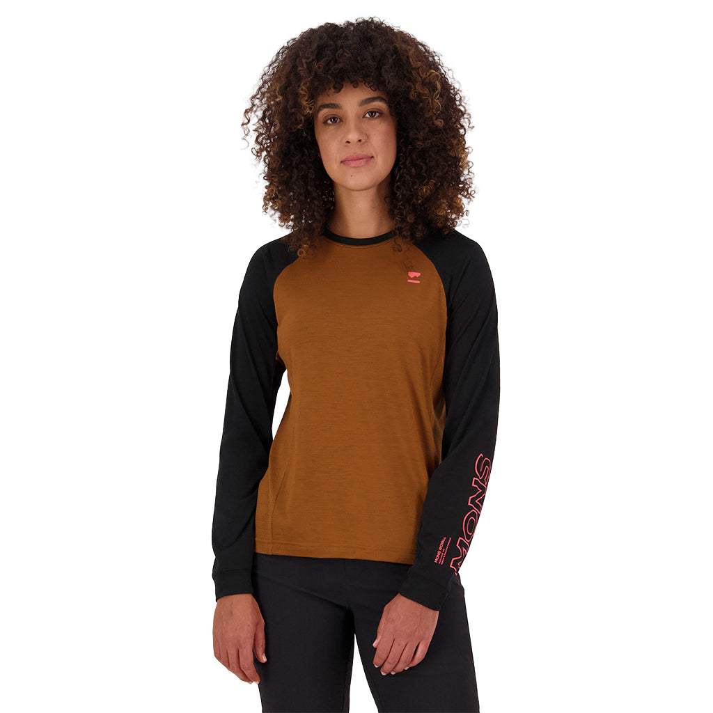 Tarn Merino Long Sleeve - Caramel/Black