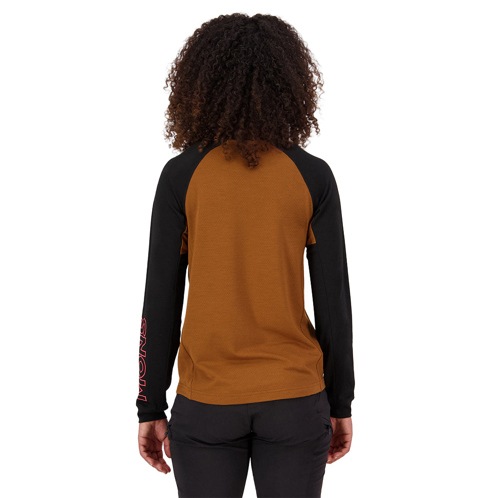 Tarn Merino Long Sleeve - Caramel/Black