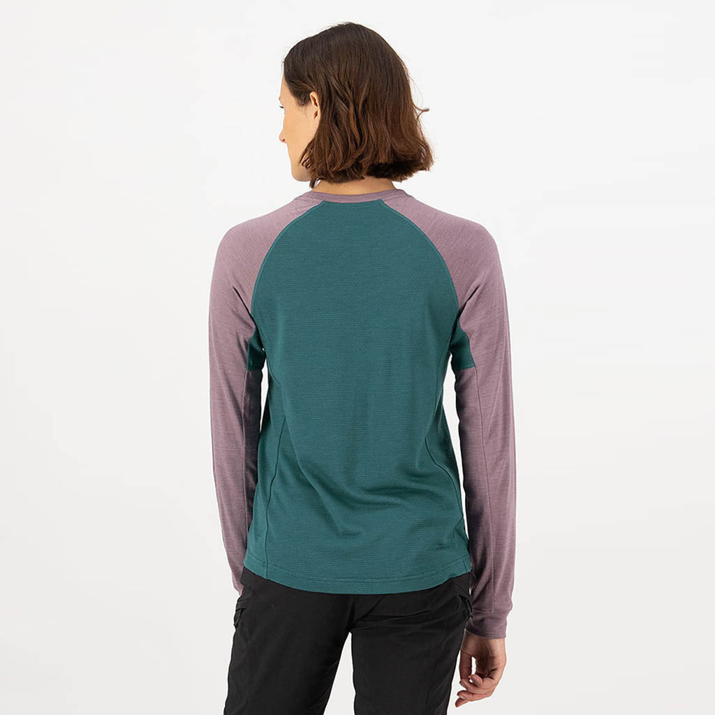 Womens Tarn Merino Long Sleeve Abyss / Mauve