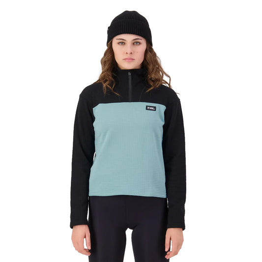 Offgrid Merino Fleece Long Sleeve - Dusty Teal/Black