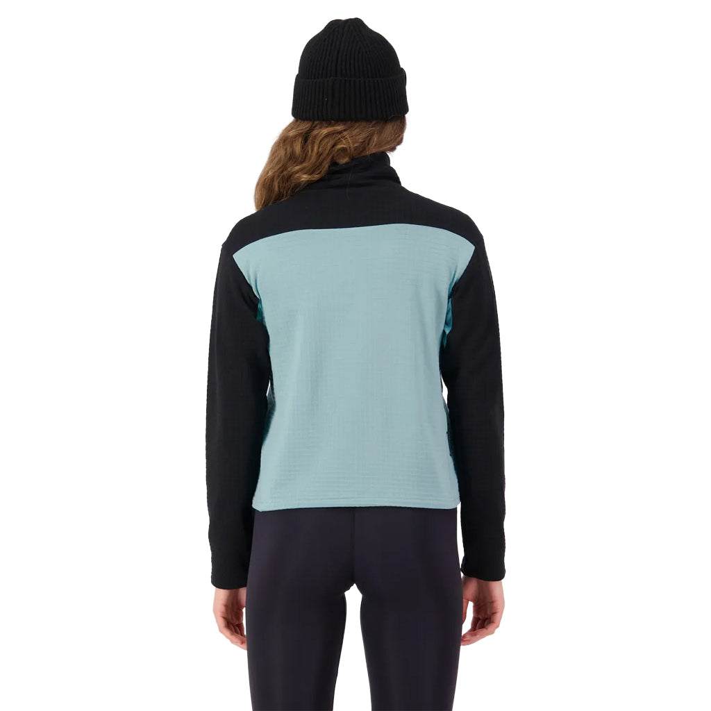 Offgrid Merino Fleece Long Sleeve - Dusty Teal/Black