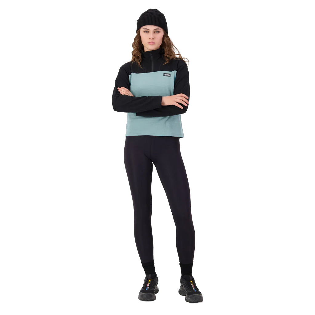 Offgrid Merino Fleece Long Sleeve - Dusty Teal/Black
