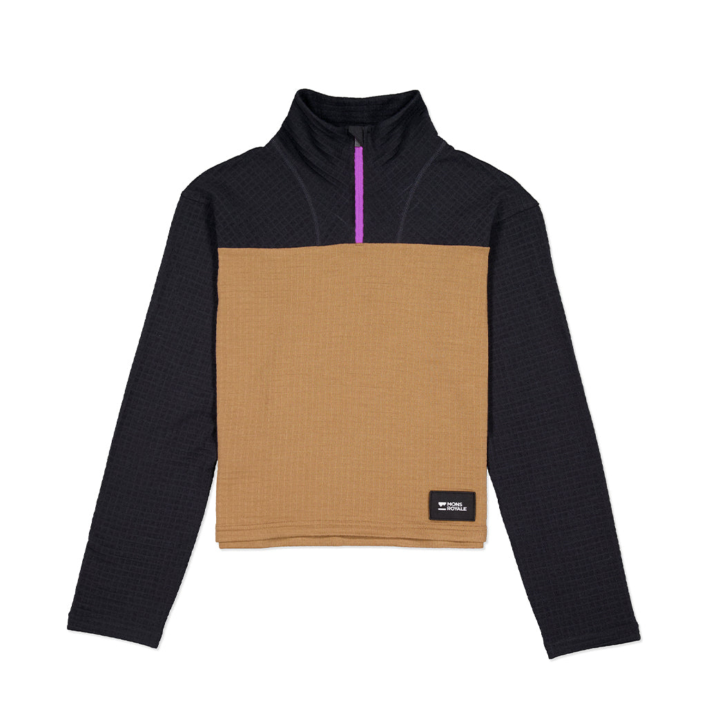 Offgrid Merino Fleece Long Sleeve - Black / Toffee