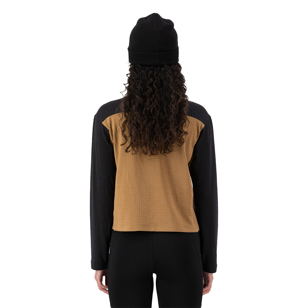 Offgrid Merino Fleece Long Sleeve - Black / Toffee