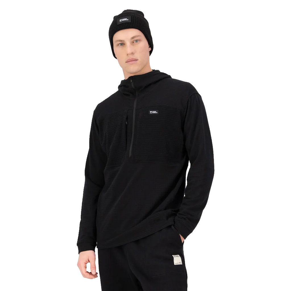 Offgrid Merino Fleece 1/2 Zip Long Sleeve - Black