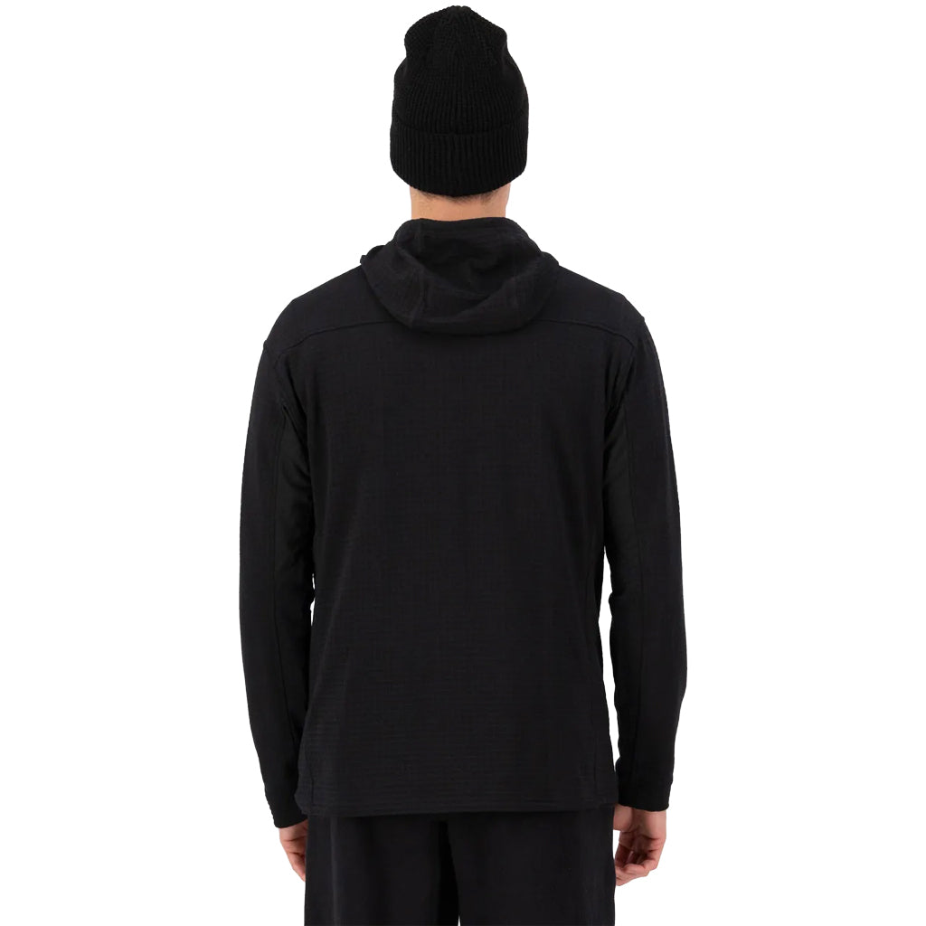 Offgrid Merino Fleece 1/2 Zip Long Sleeve - Black