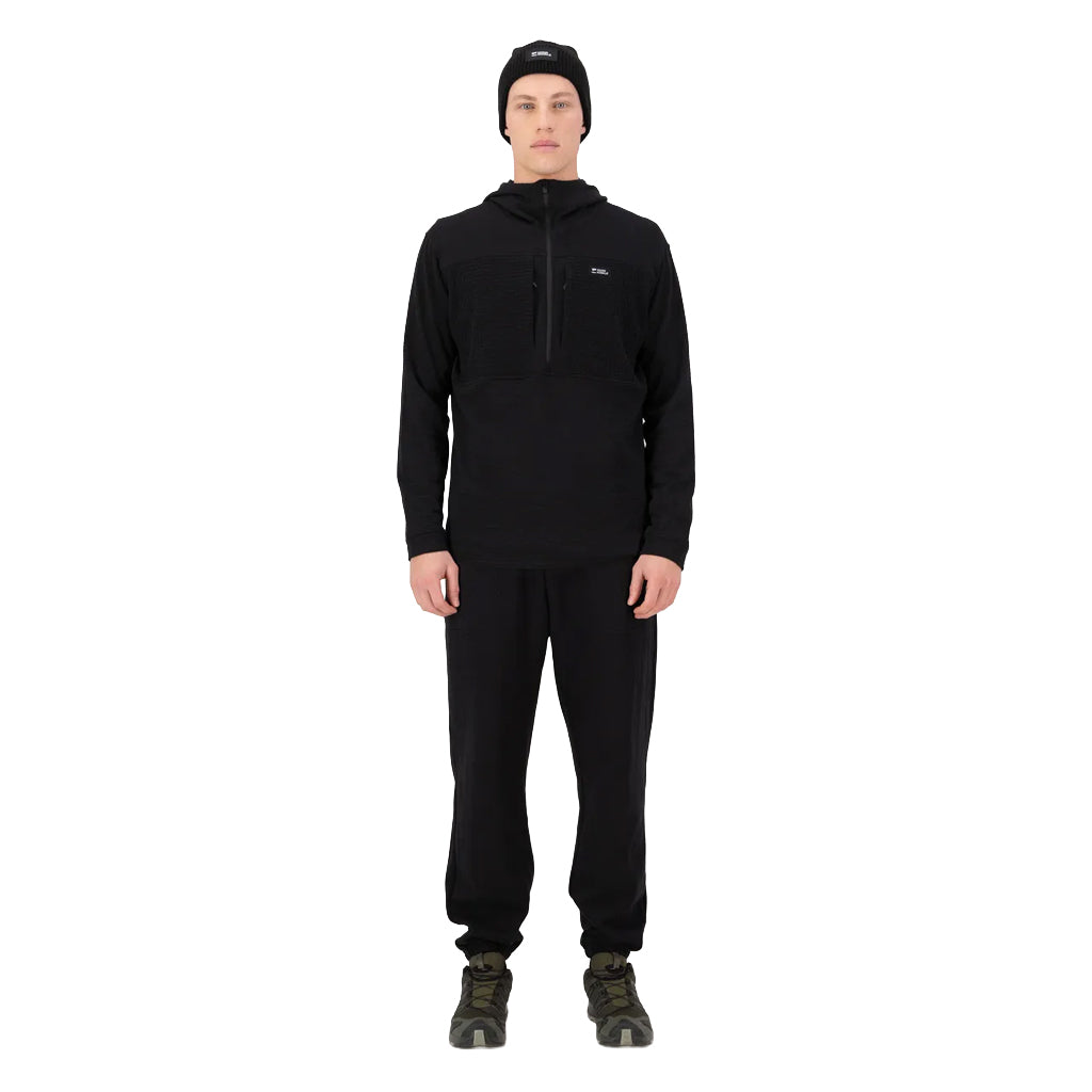 Offgrid Merino Fleece 1/2 Zip Long Sleeve - Black