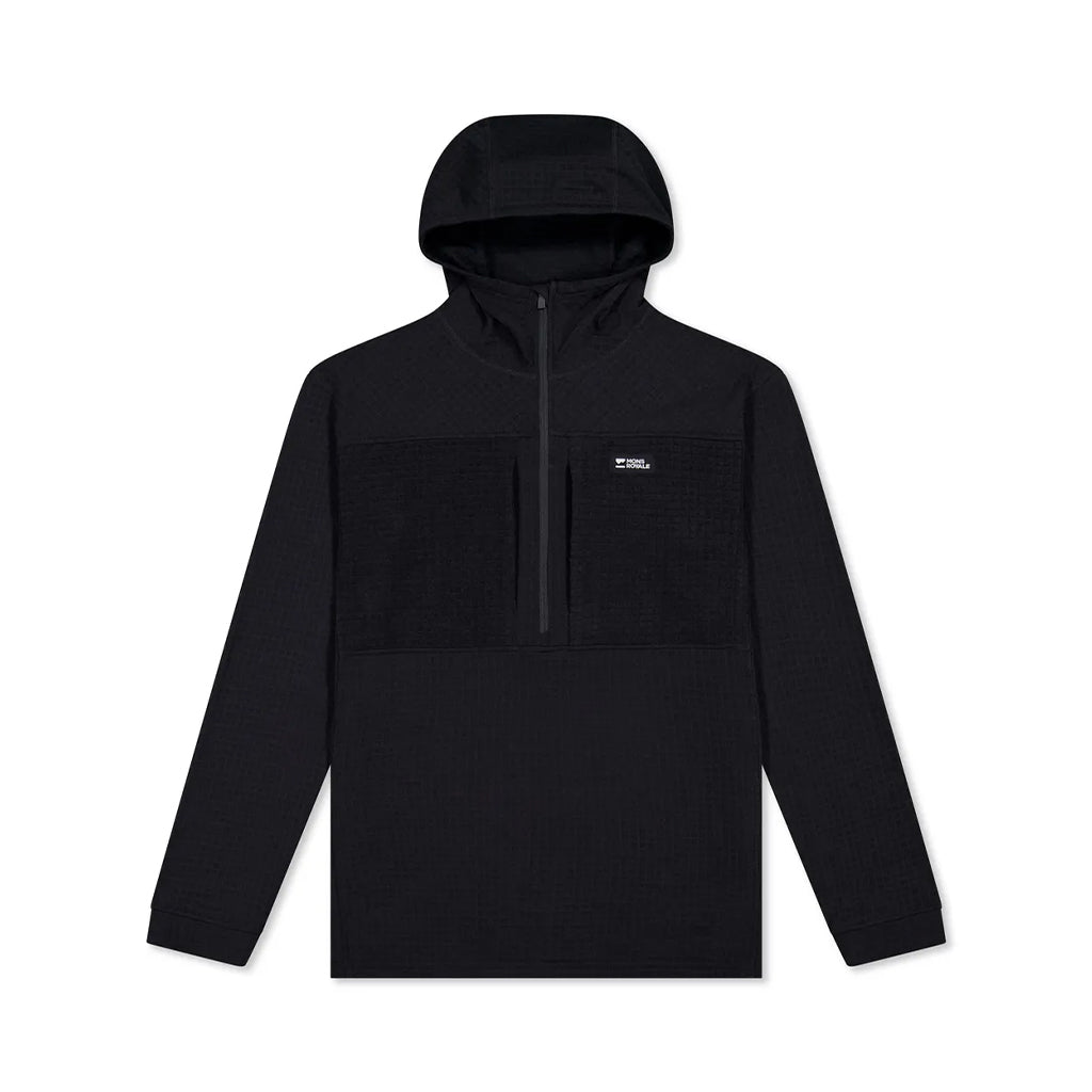 Offgrid Merino Fleece 1/2 Zip Long Sleeve - Black