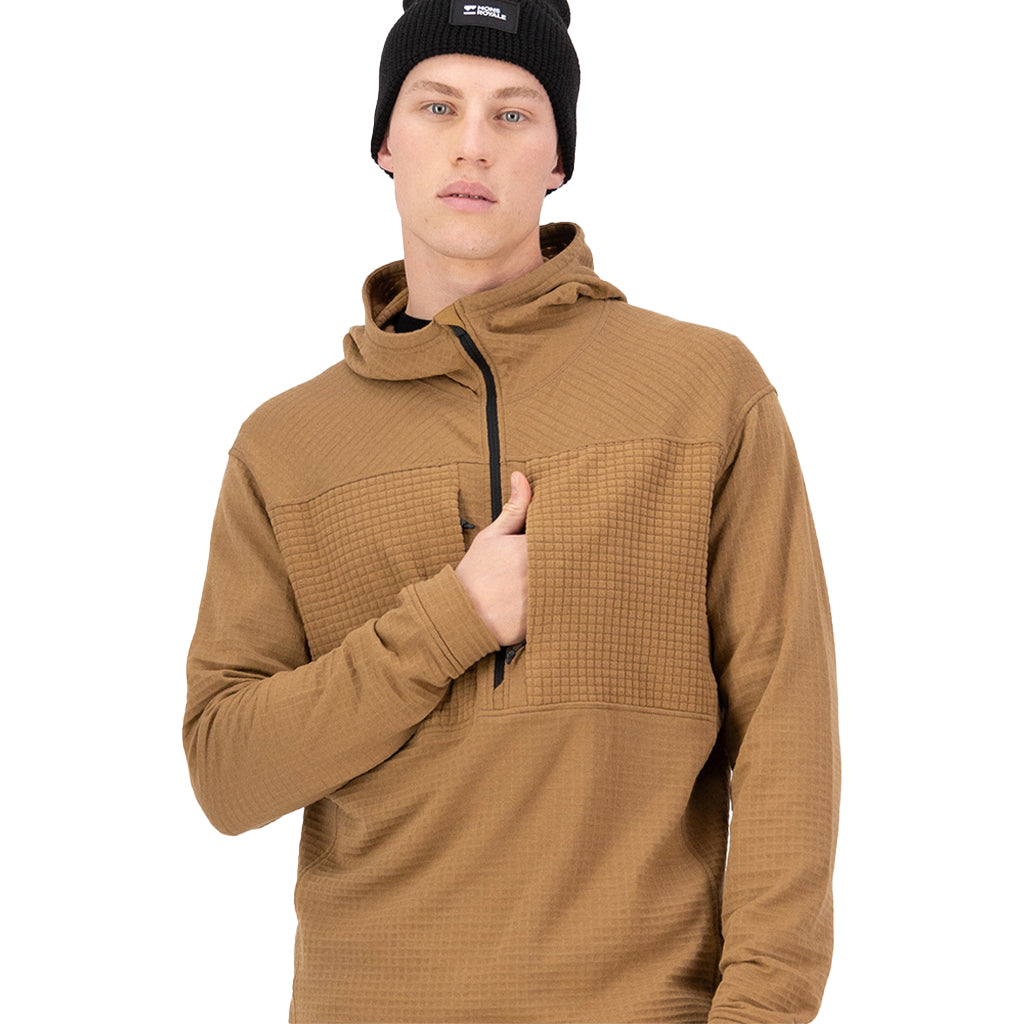 Offgrid Merino Fleece 1/2 Zip Long Sleeve - Toffee