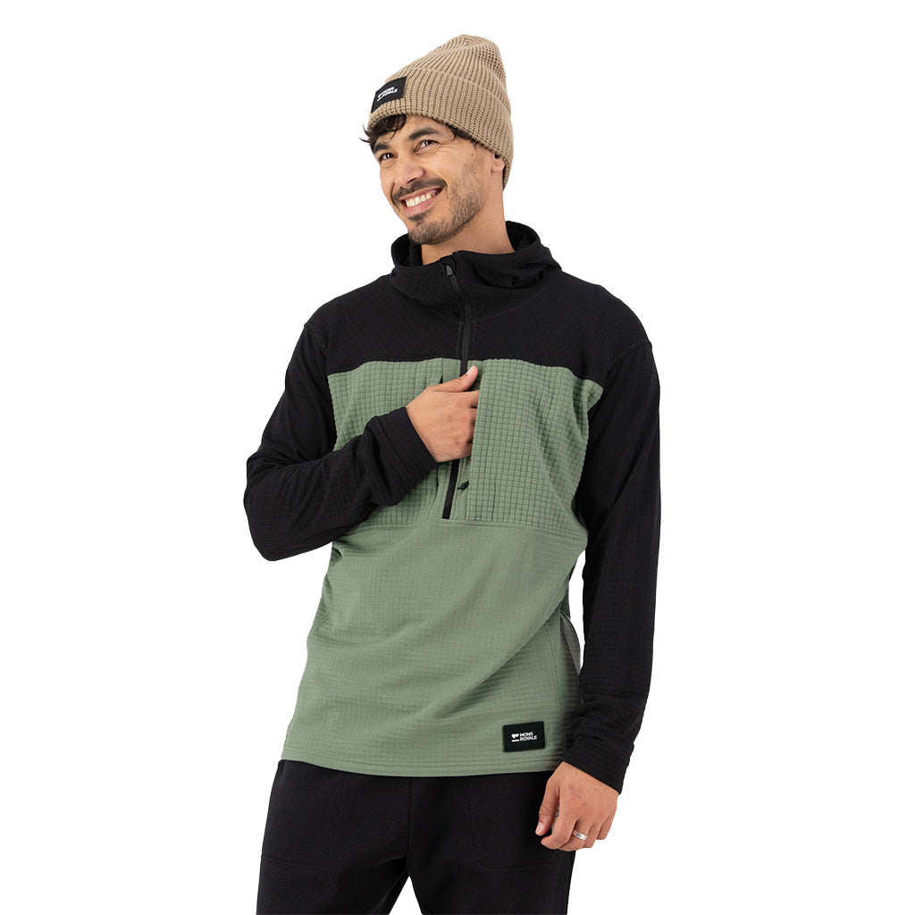 Offgrid Merino Fleece 1/2 Zip Long Sleeve - Willow