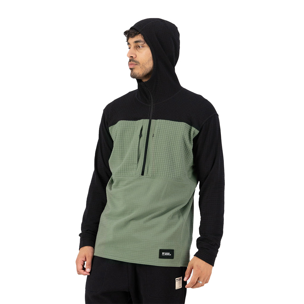 Offgrid Merino Fleece 1/2 Zip Long Sleeve - Willow