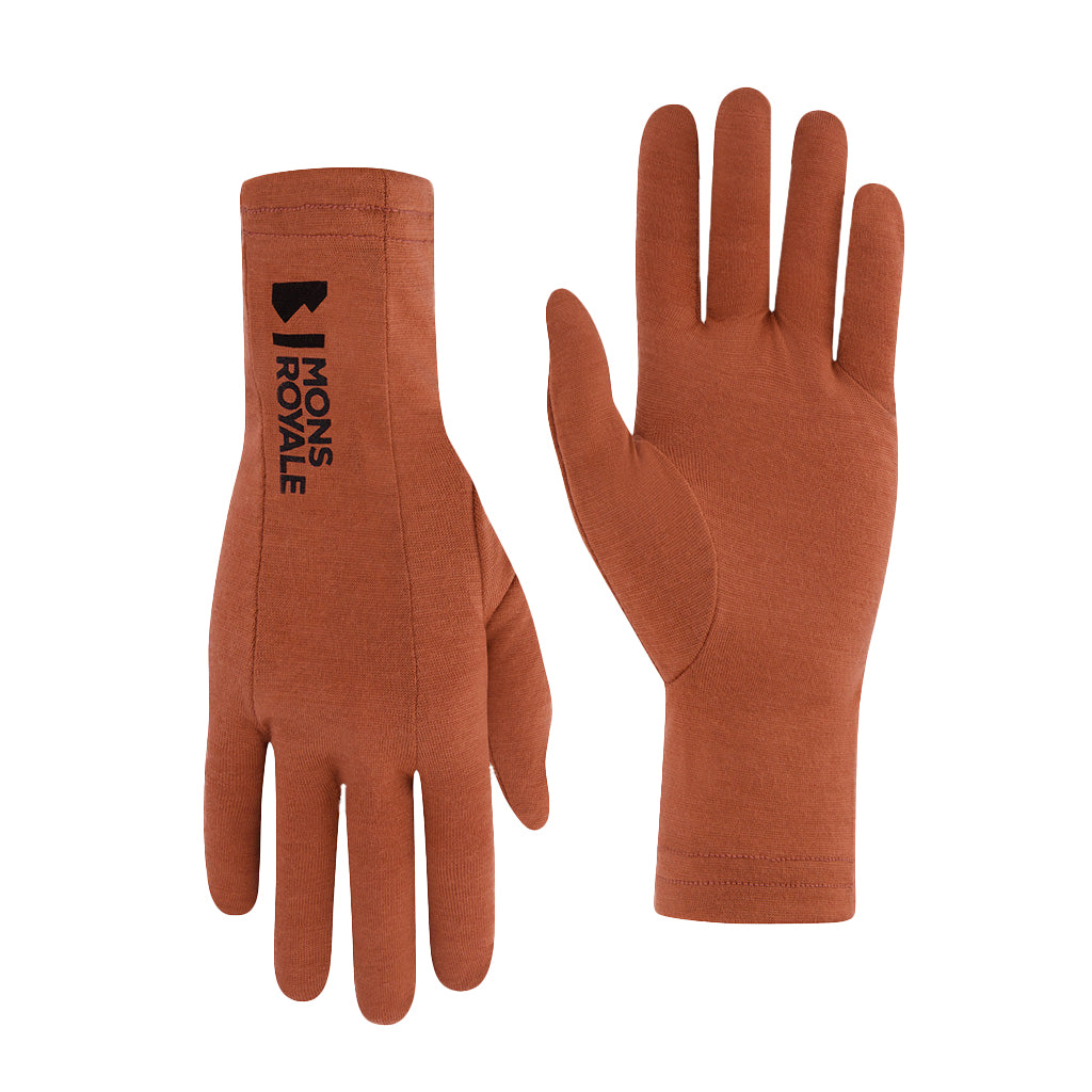 Volta Merino Glove Liners - Canyon Rose