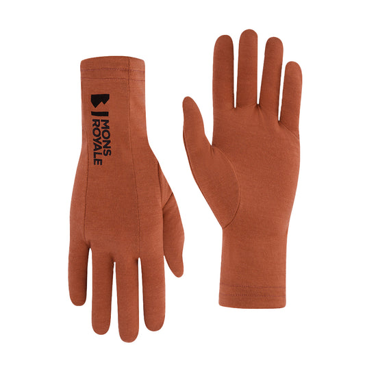 Volta Merino Glove Liners - Canyon Rose