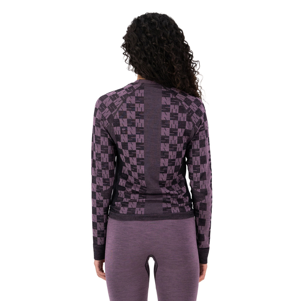 Ascender Merino Base Layer Long Sleeve - Mauve/Black