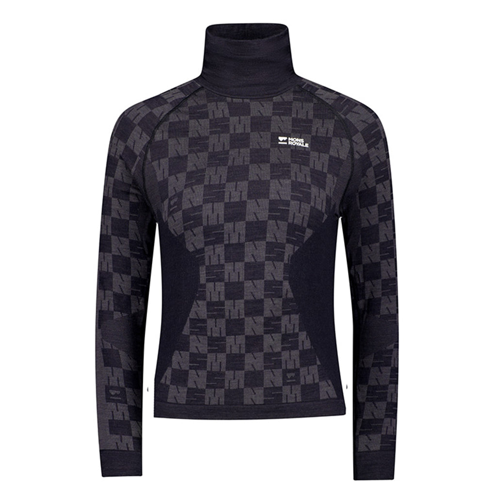 Ascender Merino Seamless Mock Neck Long Sleeve - F