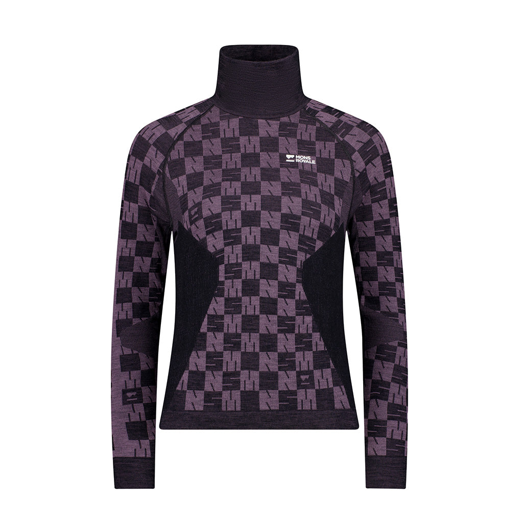 Ascender Merino Seamless Mock Neck Long Sleeve - M