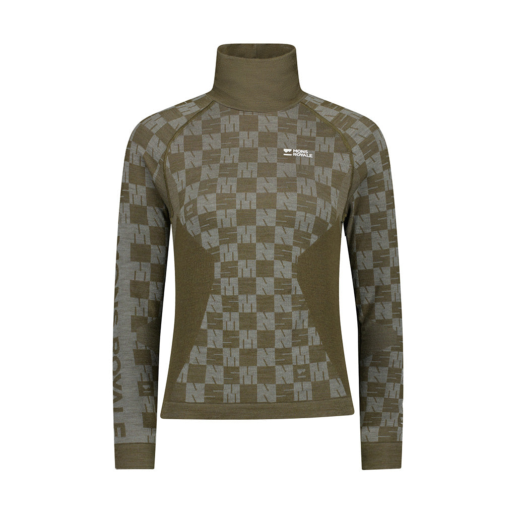 Ascender Merino Seamless Mock Neck Long Sleeve - D