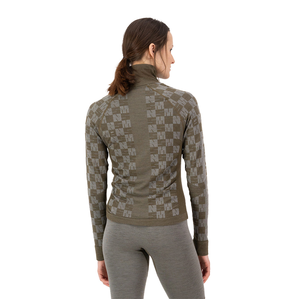 Ascender Merino Seamless Mock Neck Long Sleeve - D
