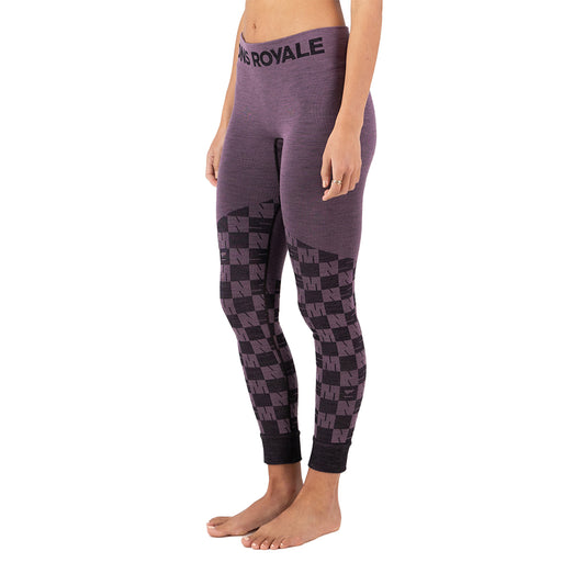 Ascender Merino Seamless Legging - Mauve / Black