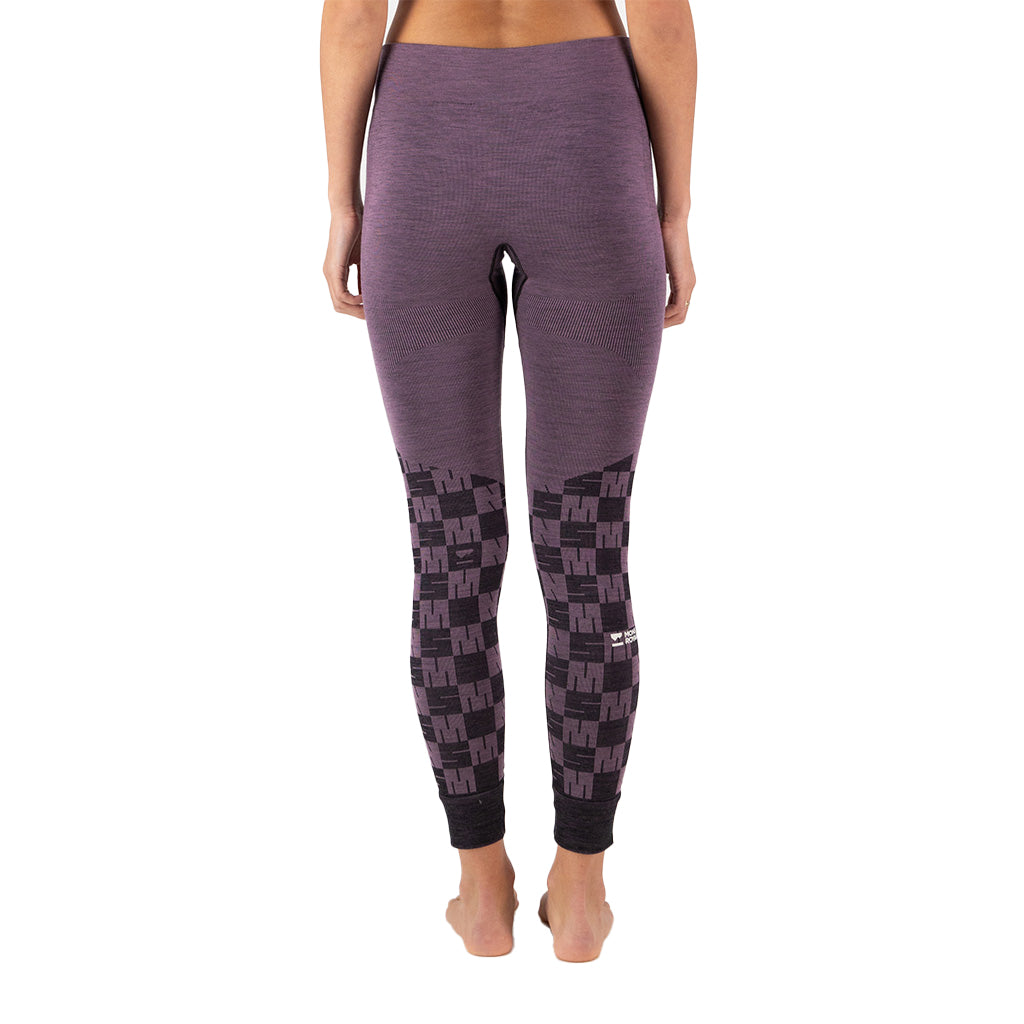 Ascender Merino Seamless Legging - Mauve / Black