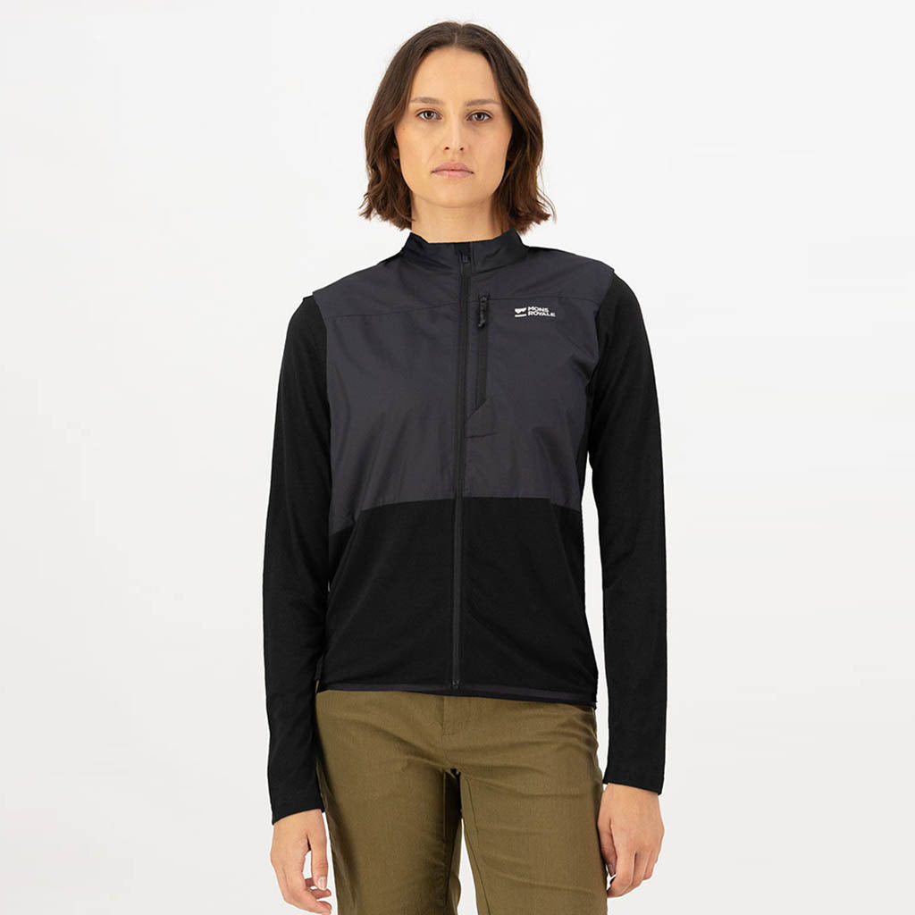 Womens Diversion Merino Wind Vest Black