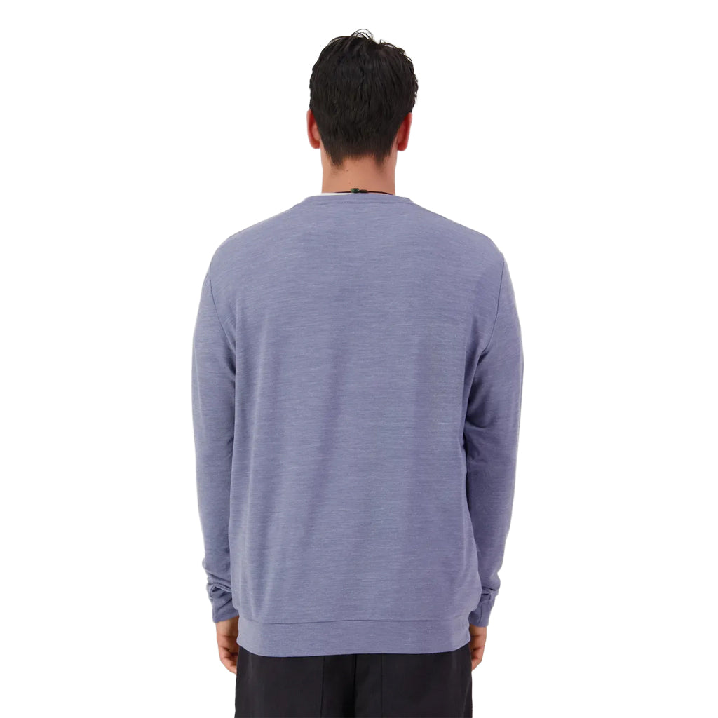 Horizon Merino Crew - Blue Granite