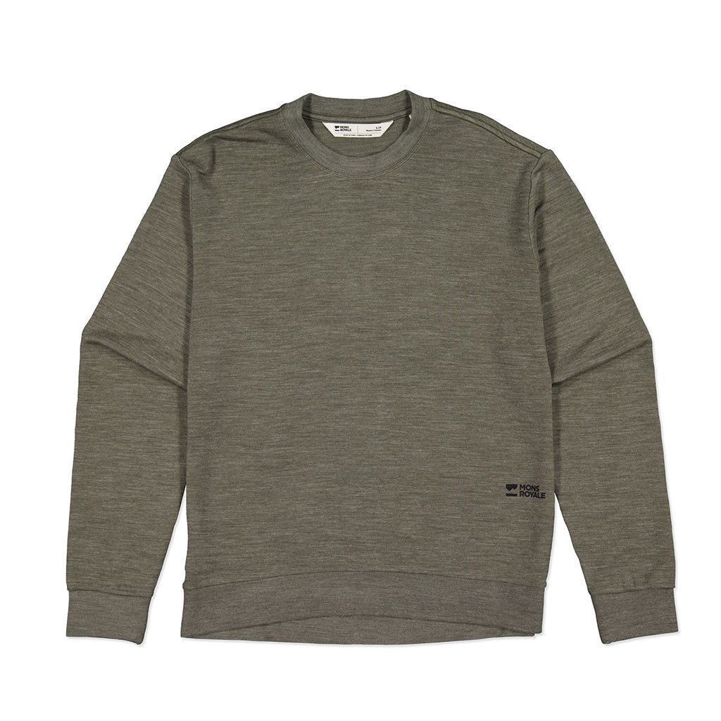 Horizon Merino Crew - Dark Olive