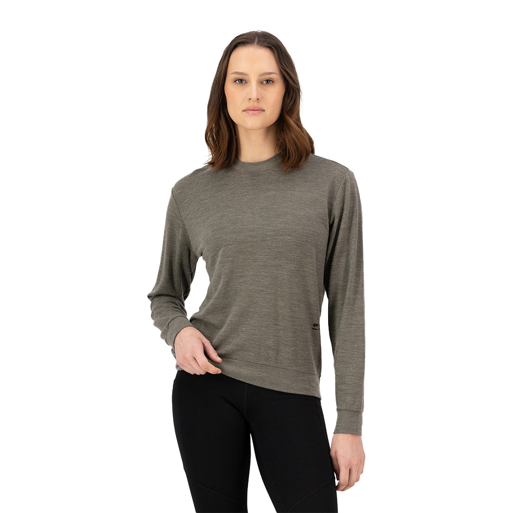 Horizon Merino Crew - Dark Olive