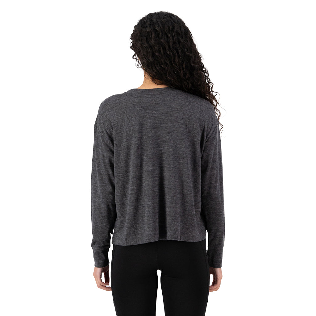 Zephyr Merino Tencel™ Boxy Long Sleeve - Smoke