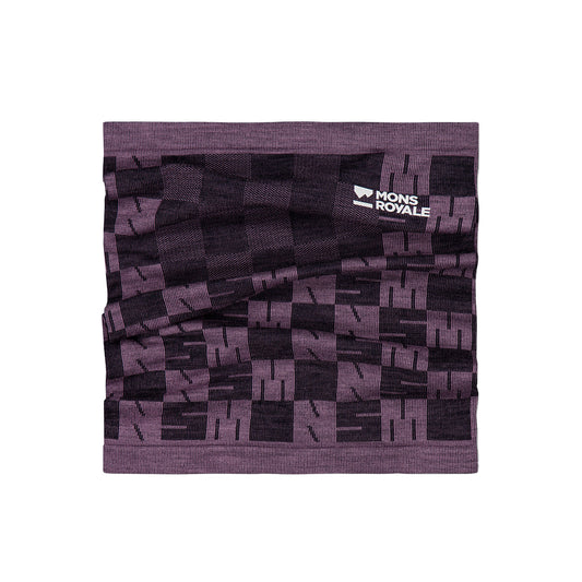 Ascender Merino Seamless Neckwarmer - Mauve / Blac