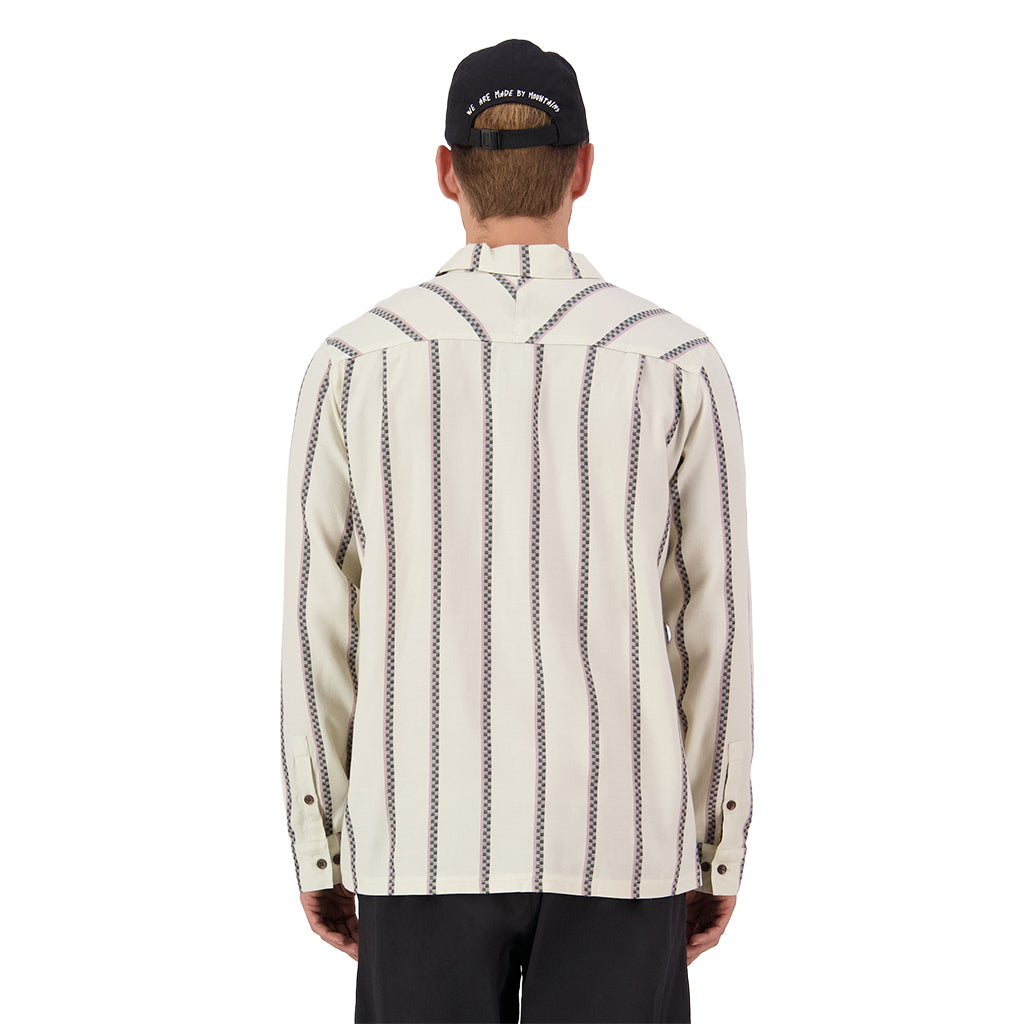 AT Merino Long Sleeve Shirt - Bone Stripe