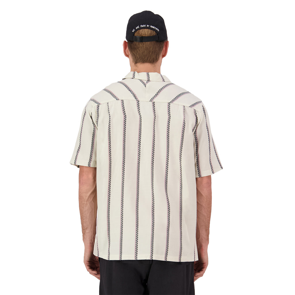 AT Merino Short Sleeve Shirt - Bone Stripe