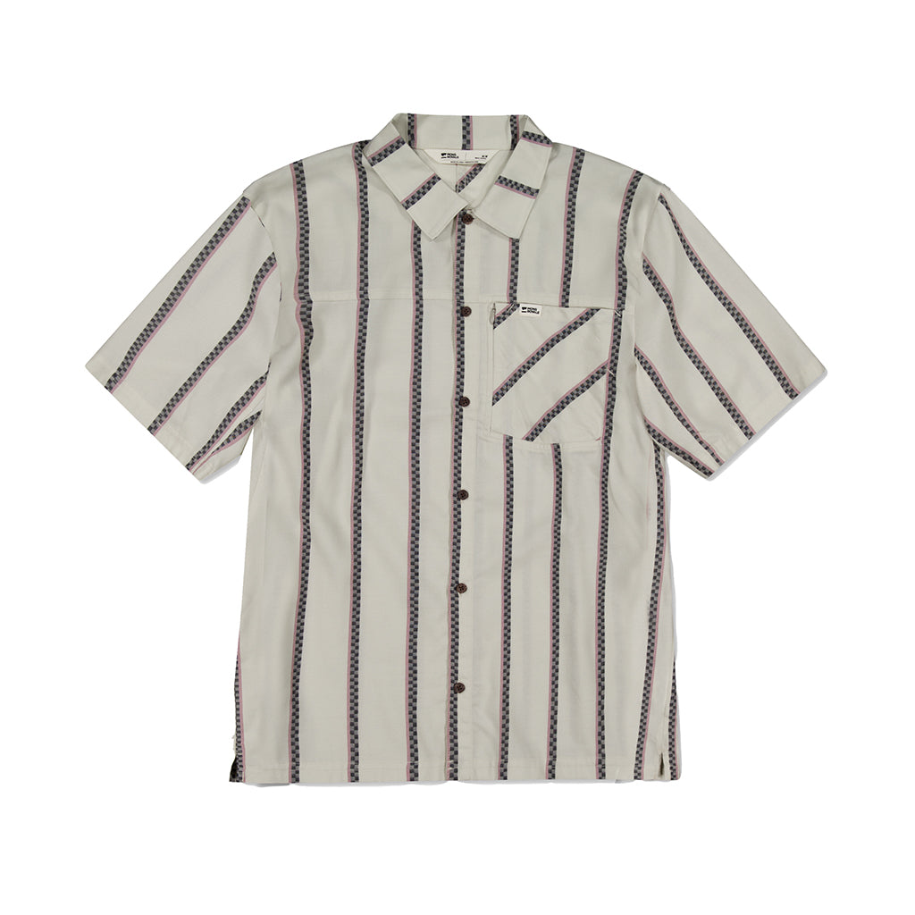 AT Merino Short Sleeve Shirt - Bone Stripe