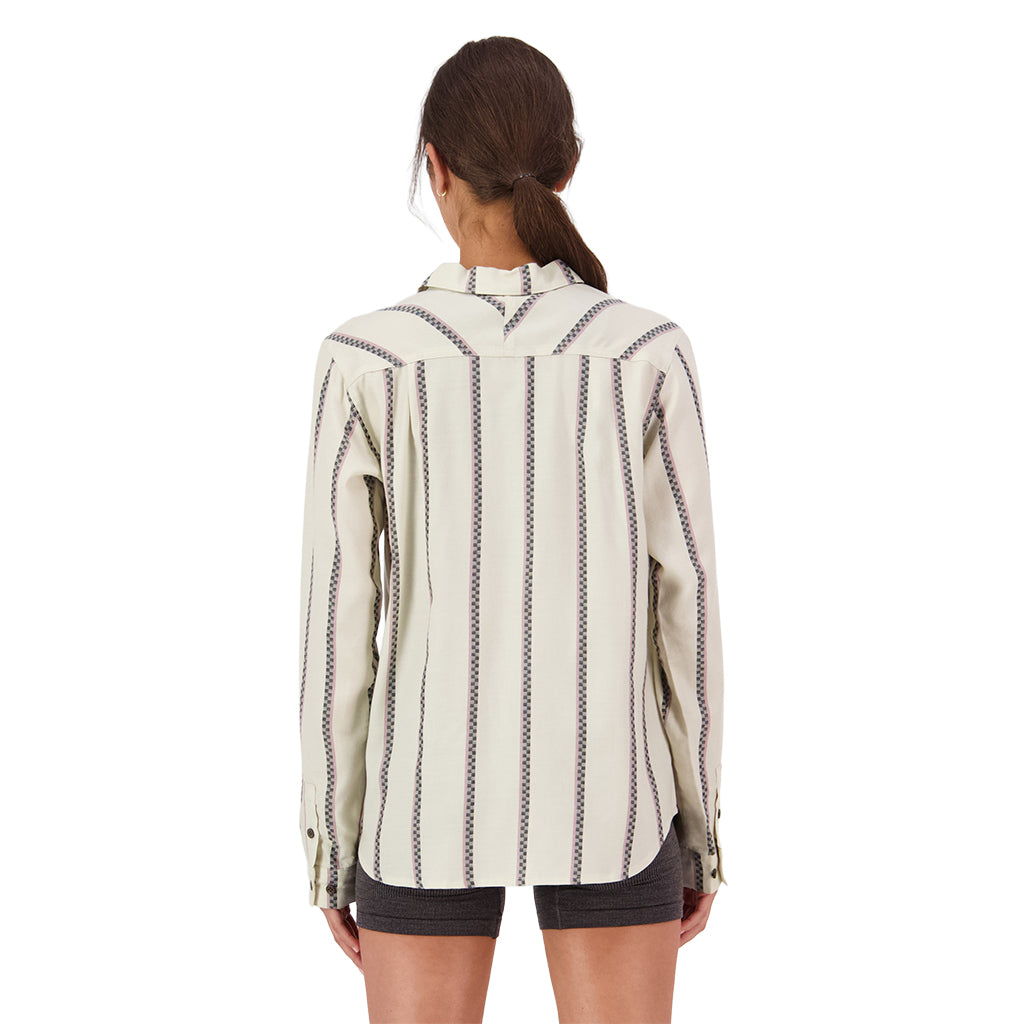 AT Merino Long Sleeve Shirt - Bone Stripe