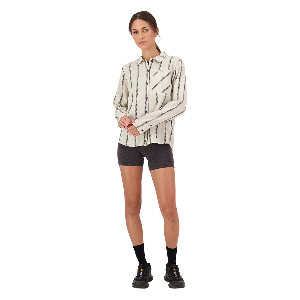 AT Merino Long Sleeve Shirt - Bone Stripe