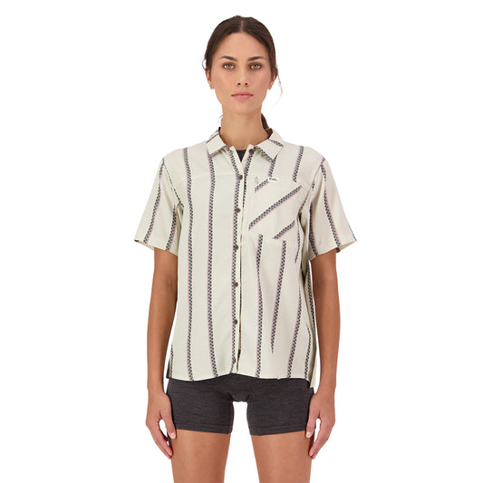 AT Merino Short Sleeve Shirt - Bone Stripe