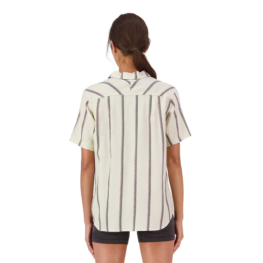 AT Merino Short Sleeve Shirt - Bone Stripe